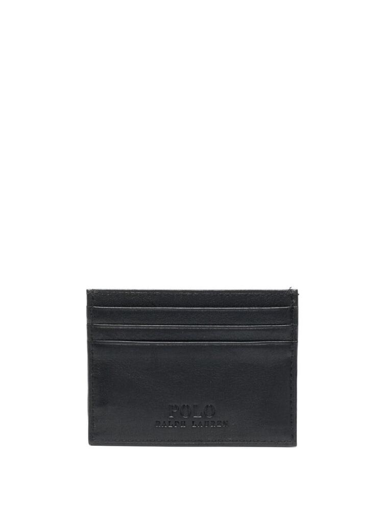 Polo Ralph Lauren debossed-leather leather cardholder - Black Cover