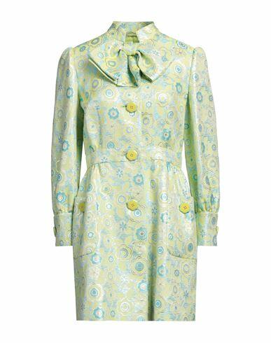 Moschino Woman Overcoat & Trench Coat Light green Viscose, Acetate, Cotton, Polyester Cover