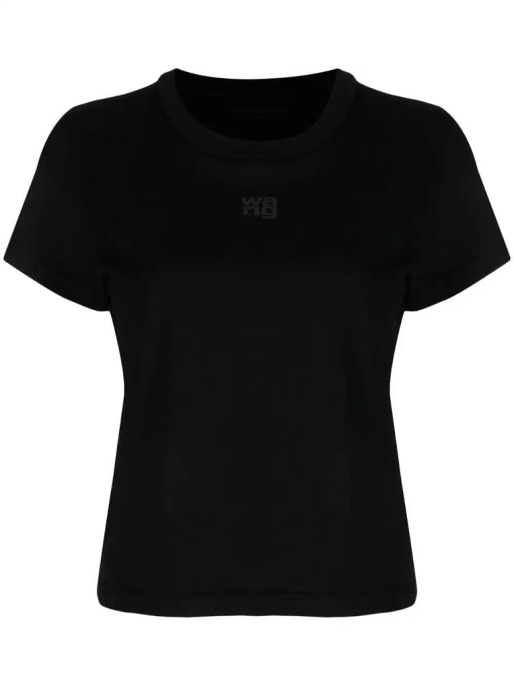 Alexander Wang logo-embossed cotton T-shirt - Grey Cover