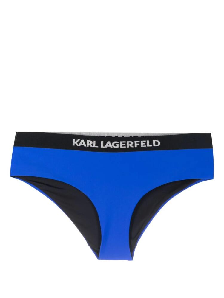 Karl Lagerfeld logo-waistband bikini - Blue Cover