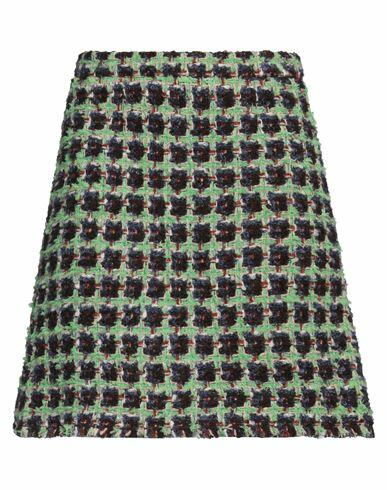 Etro Woman Mini skirt Acid green Wool, Textile fibers, Mohair wool, Cotton, Alpaca wool Cover