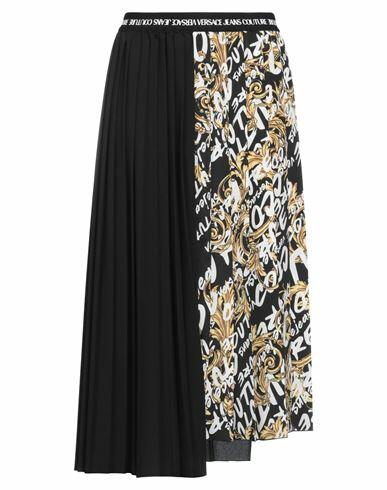 Versace Jeans Couture Woman Midi skirt Black Polyester Cover