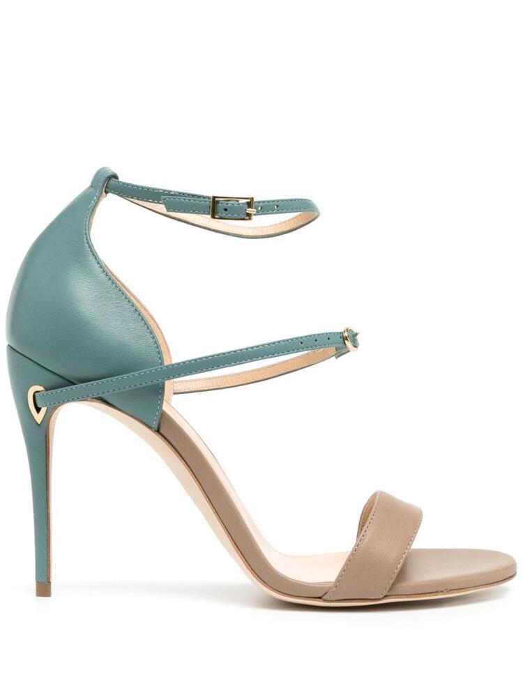 Jennifer Chamandi Ankle Strap High Sandal - Blue Cover