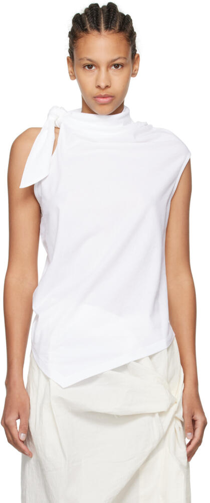 ISSEY MIYAKE White Knot Tank Top Cover