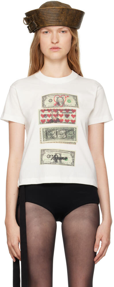 VAQUERA White Scattered Dollars T-shirt Cover