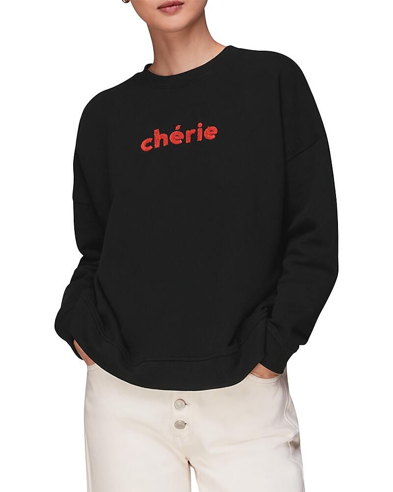 Whistles Cotton Cherie Logo Sweatshirt Cover