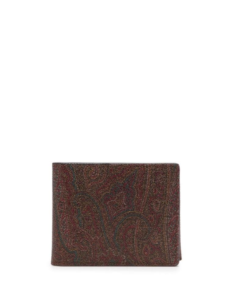 ETRO graphic-print foldover-top wallet - Brown Cover