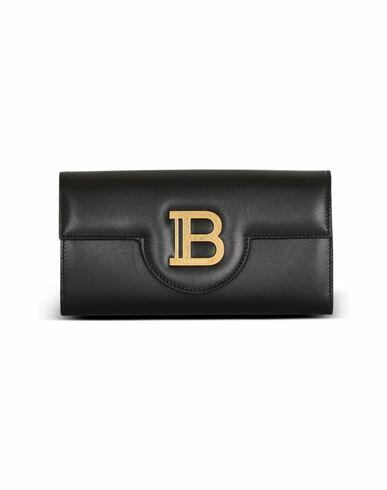 Balmain Woman Wallet Black Calfskin Cover