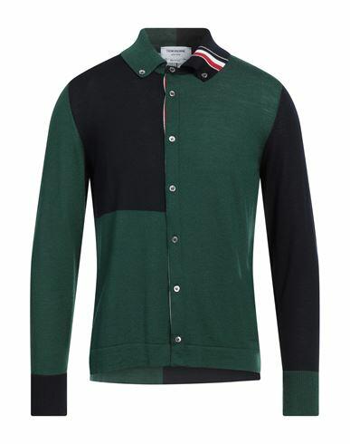 Thom Browne Man Cardigan Dark green Virgin Wool Cover