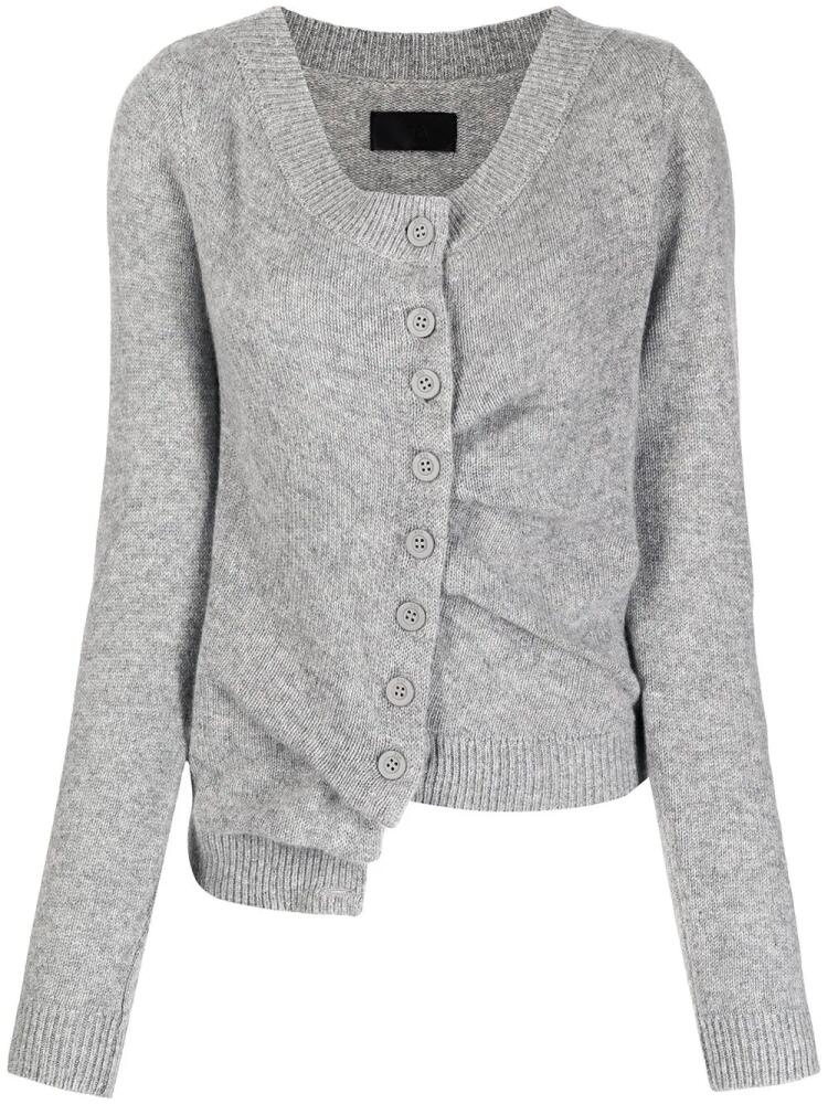 RTA asymmetric button-down cashmere cardigan - Grey Cover