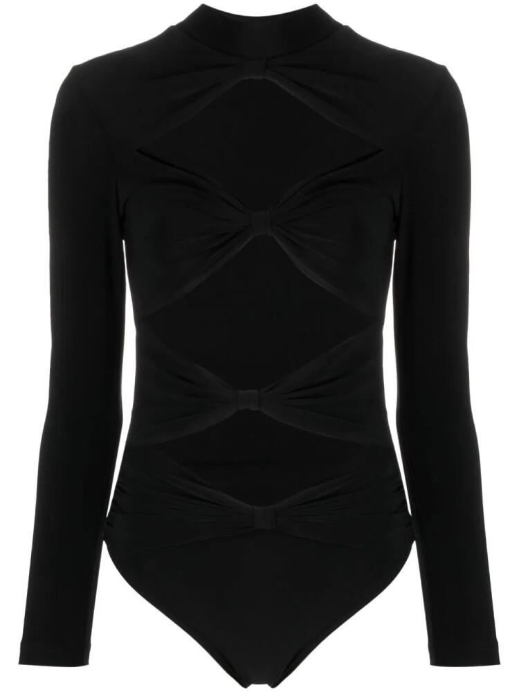 Alchemy x Lia Aram cut-out long-sleeved bodysuit - Black Cover