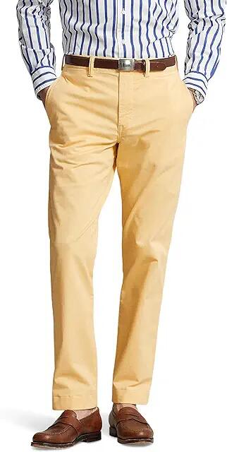 Polo Ralph Lauren Stretch Straight Fit Washed Chino Pants (Corn Yellow) Men's Clothing Cover