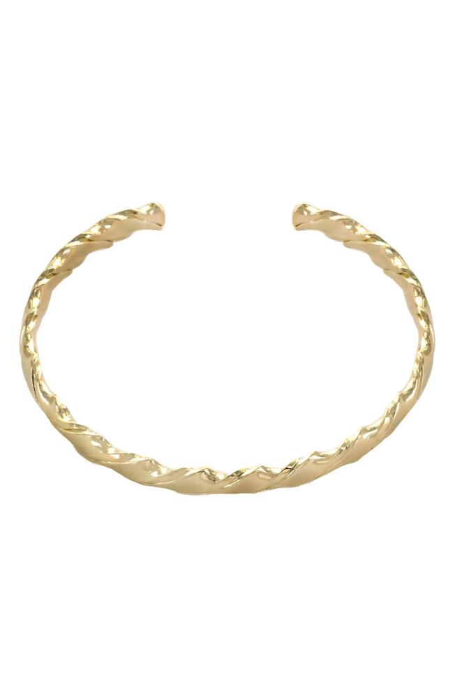 Panacea Twisted Thin Cuff Bracelet in Gold Cover