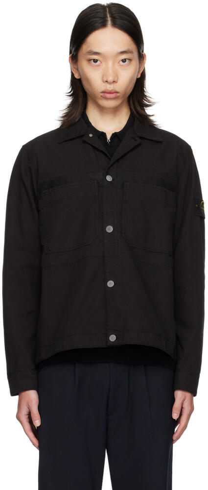 Stone Island Black Patch Overshirt Cover