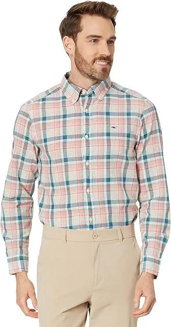 Vineyard Vines Plaid Madras Whale Shirt (Cayman Plaid1) Men's Clothing Cover