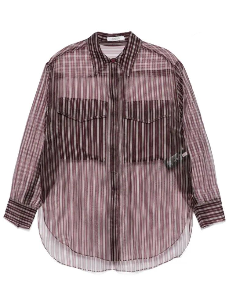 Dorothee Schumacher striped sheer shirt - Purple Cover