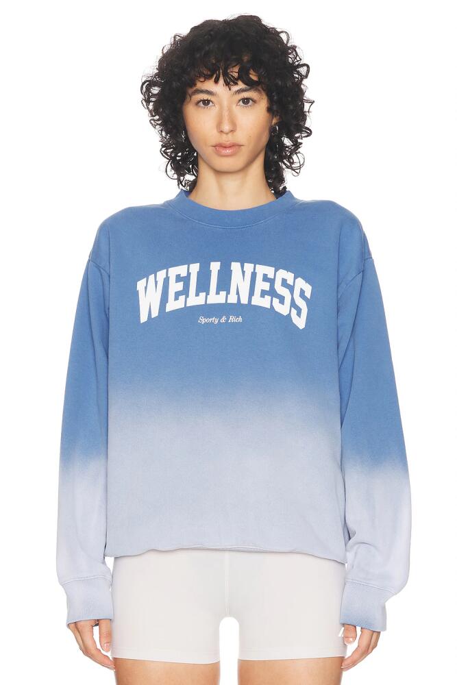 Sporty & Rich Wellness Ivy Crewneck Sweatshirt in Blue Cover