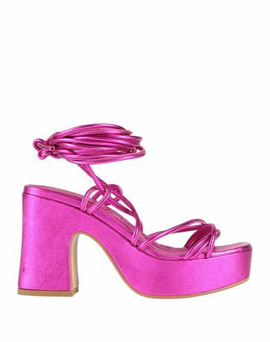 Ninni Woman Sandals Fuchsia Leather Cover