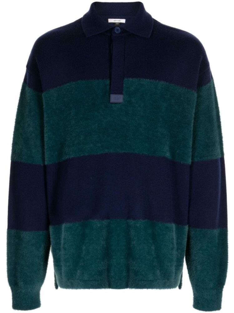 EYTYS striped brushed wool-blend jumper - Blue Cover