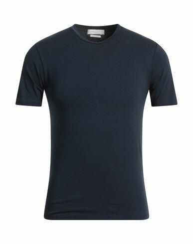 Daniele Fiesoli Man T-shirt Navy blue Cotton, Elastane Cover