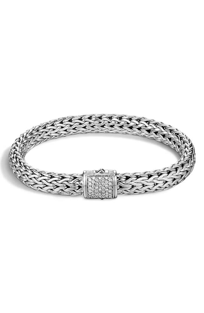 John Hardy Classic Chain 7.5mm Diamond Bracelet in Silver Cover