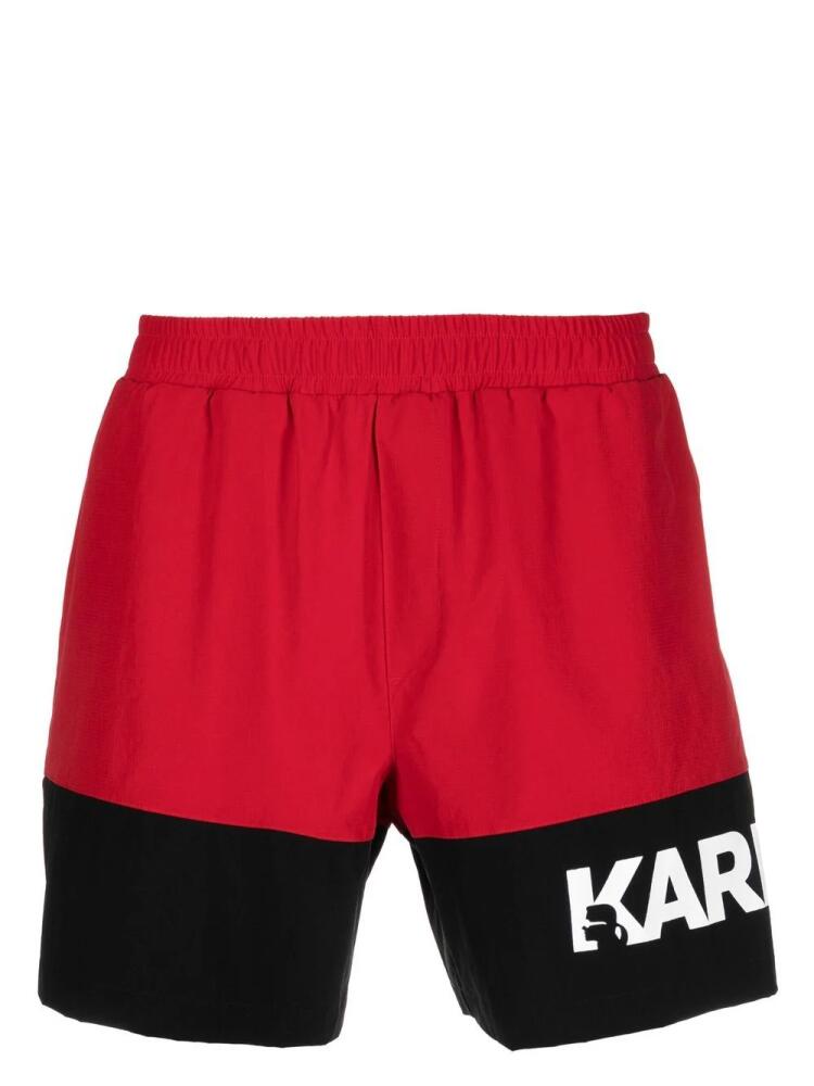 Karl Lagerfeld Colour-Block Med board shorts - Red Cover