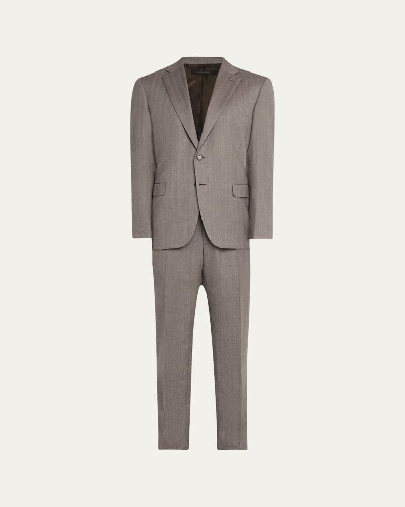 Brioni Men's Pinstripe Flannel Suit Cover