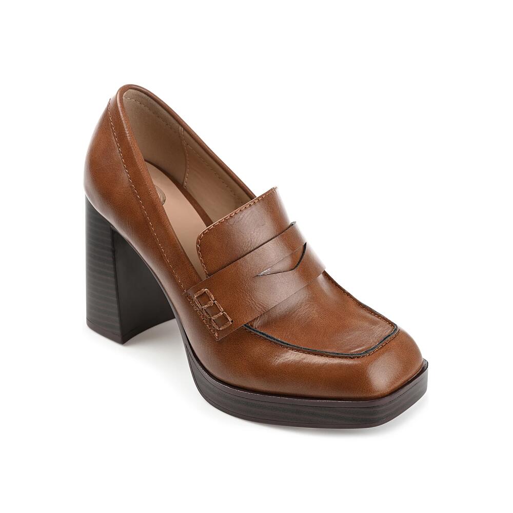 Journee Collection Wide Width Ezzey Platform Pump | Women's | Dark Brown Cover