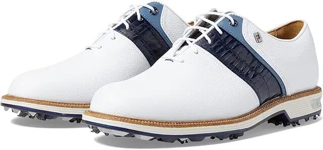 FootJoy Premiere Series - Packard Golf Shoes (White/Navy/Blue) Men's Shoes Cover