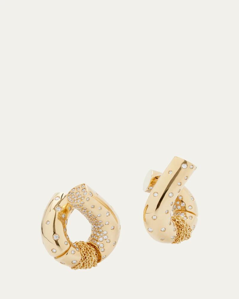 TABAYER 18k Fairmined Yellow Gold Oera Earrings with Diamonds Cover