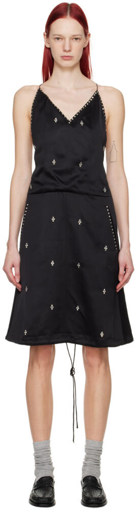 Wales Bonner Black Honour Midi Dress Cover