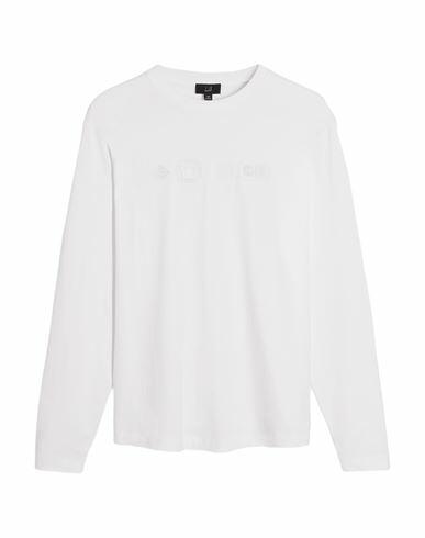 Dunhill Man T-shirt White Cotton, Elastane Cover