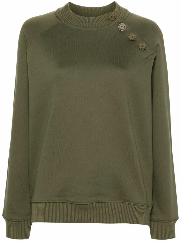 Claudie Pierlot logo-embroidered cotton sweatshirt - Green Cover