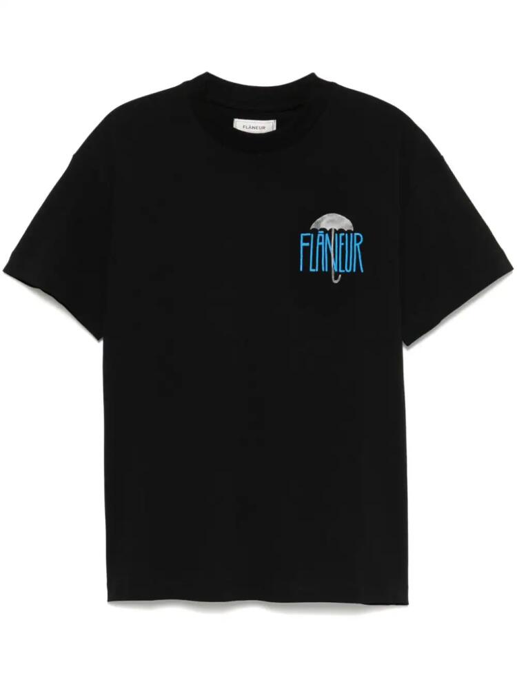 FLÂNEUR logo-print T-shirt - Black Cover