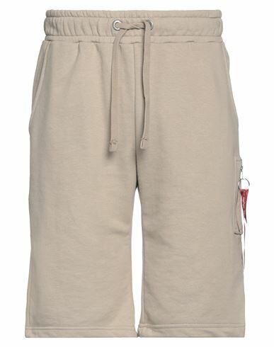 Alpha Industries Man Shorts & Bermuda Shorts Beige Cotton, Polyester Cover