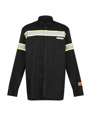 Heron Preston Man Shirt Black Polyester, Cotton, Polyurethane Cover