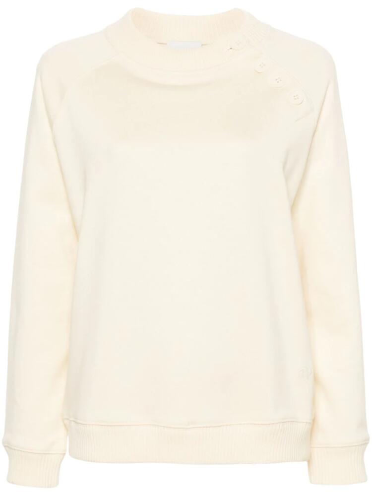 Claudie Pierlot crew-neck cotton sweatshirt - Yellow Cover