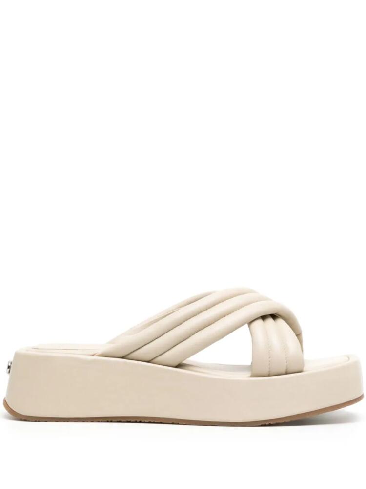 Dee Ocleppo Sicily 50mm platform leather sandals - Neutrals Cover