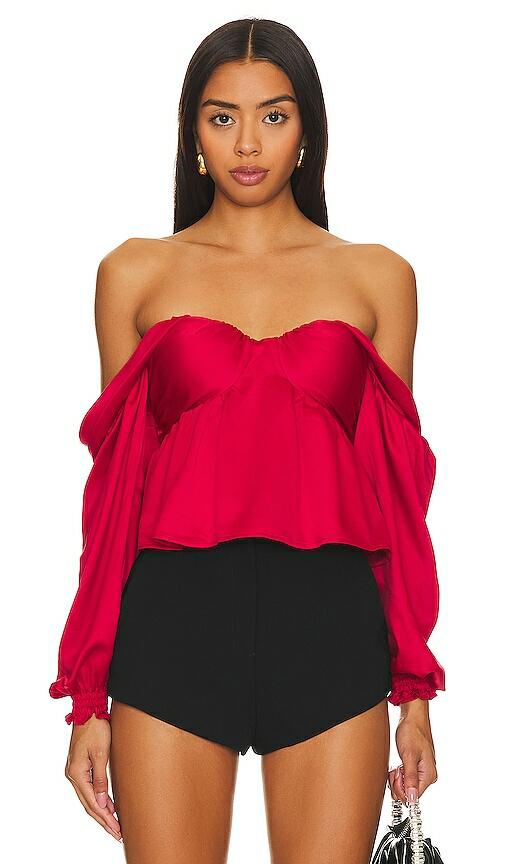 House of Harlow 1960 x REVOLVE Burna Blouse in Red Cover