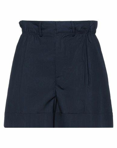 Jucca Woman Shorts & Bermuda Shorts Midnight blue Cotton Cover