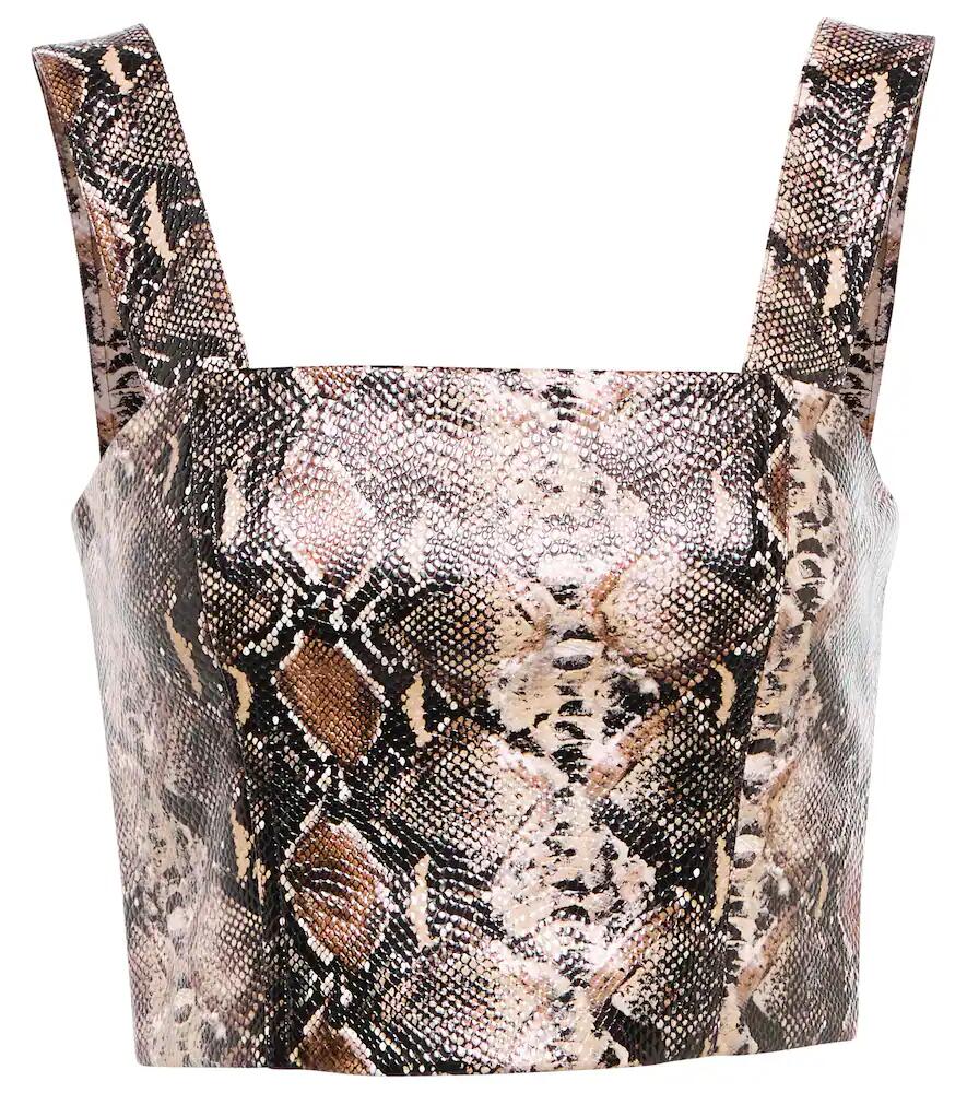 Rotate Margaret snake-effect crop top Cover