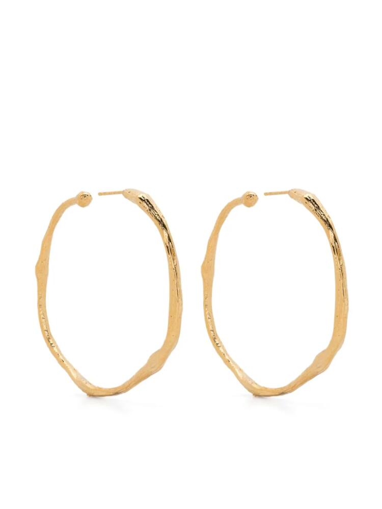 Forte Forte irregular-design hoop earrings - Gold Cover