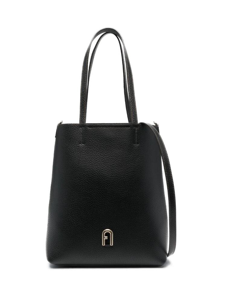 Furla logo-plaque leather shoulder bag - Black Cover