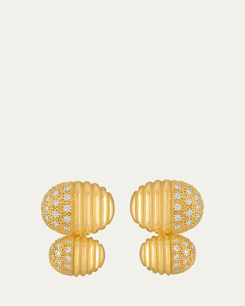 Pamela Zamore Isla Double Oval Diamond Earrings Cover