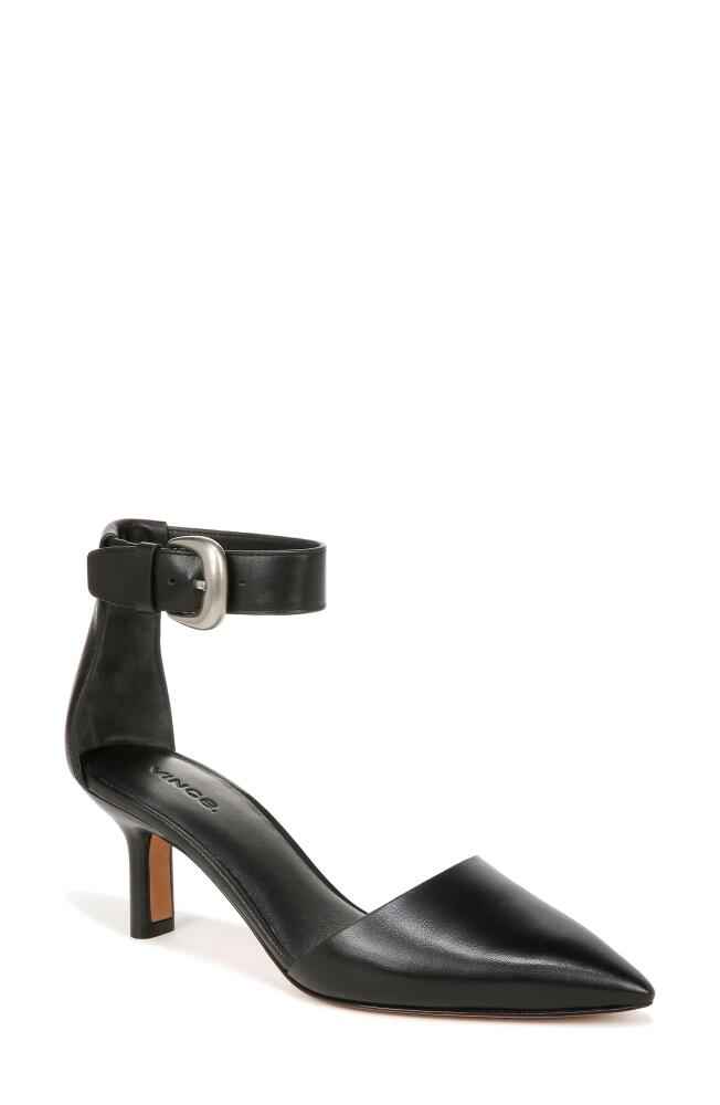 Vince Perri Ankle Strap Pointed Toe Pump in Black Cover