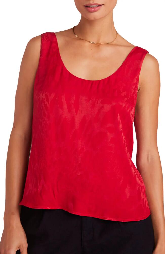 Bella Dahl Scoop Neck Satin Damask Tank in Summer Rouge Cover