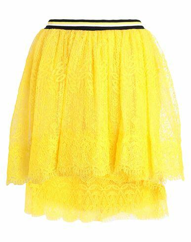 Ermanno Scervino Woman Mini skirt Yellow Polyester, Polyamide, Cotton Cover