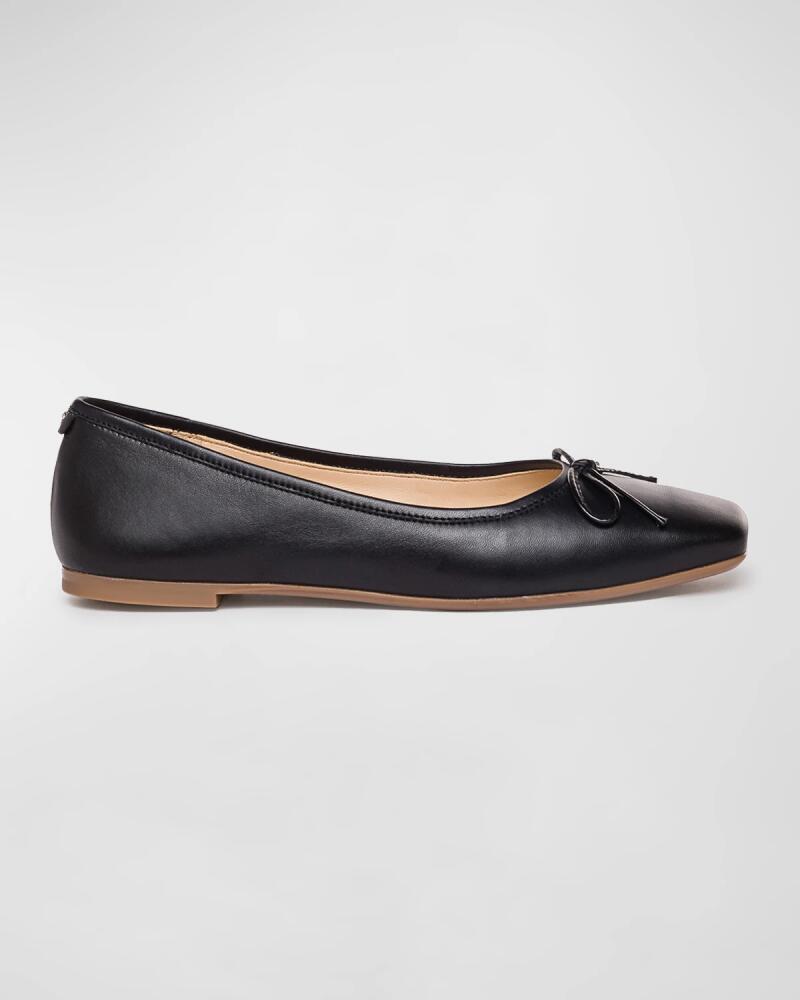 Bernardo Gwynn Leather Bow Ballerina Flats Cover