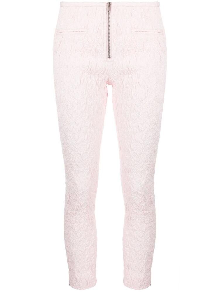 ISABEL MARANT crinkled cropped trousers - Pink Cover