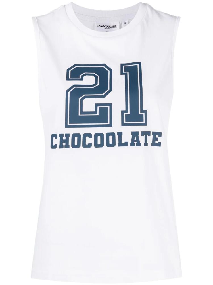 CHOCOOLATE graphic logo-print tank top - White Cover